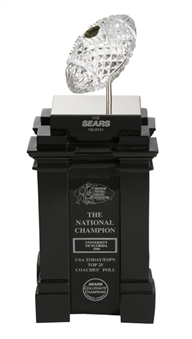 1996 University of Florida Waterford Crystal National Championship Mini Trophy